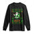 Irish Christmas Long Sleeve Shirt Nollaig Shona Duit Shamrock Santa Lucky For Everyone TS09 Black Print Your Wear