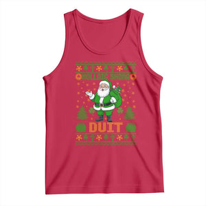Irish Christmas Tank Top Nollaig Shona Duit Shamrock Santa Lucky For Everyone TS09 Red Print Your Wear