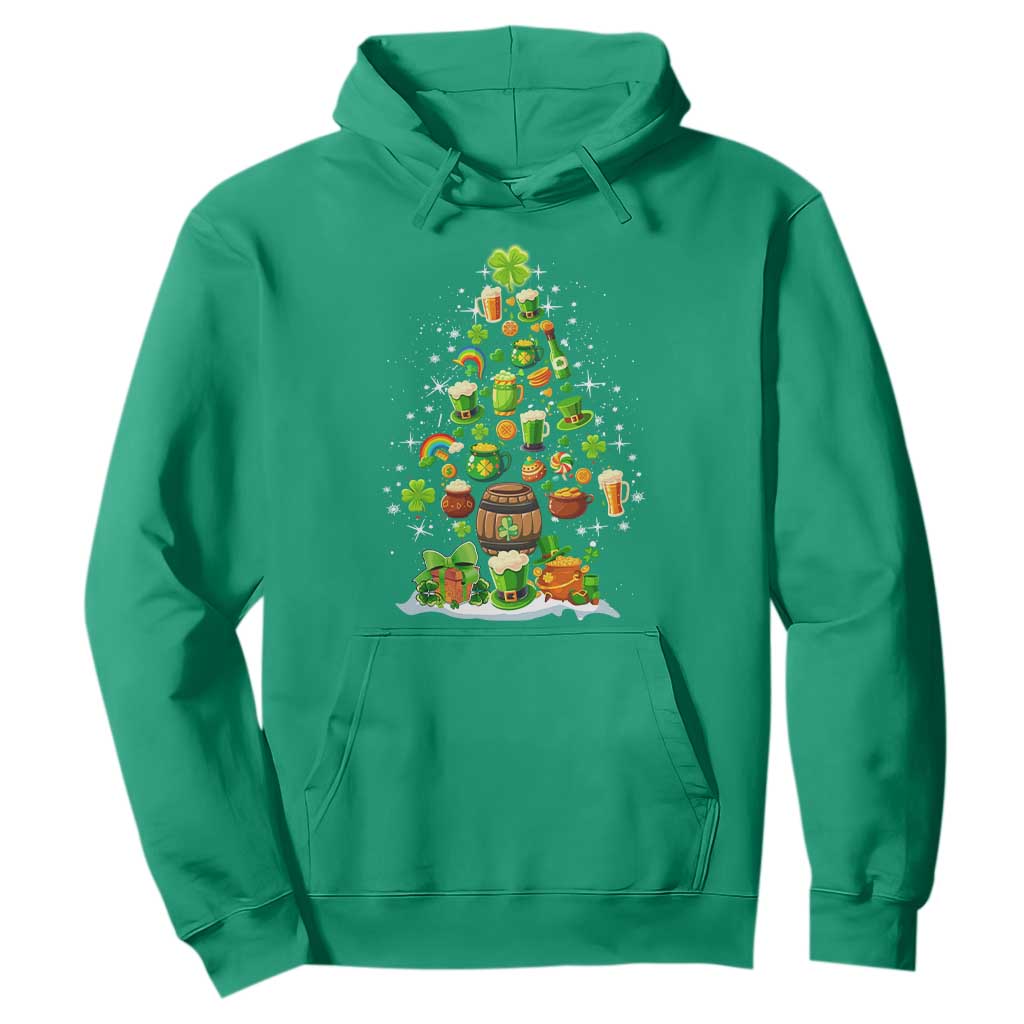 Merry Christmas Tree Irish Hoodie TS09 Irish Green Print Your Wear