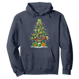 Merry Christmas Tree Irish Hoodie TS09 Navy Print Your Wear