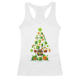 Merry Christmas Tree Irish Racerback Tank Top TS09 White Print Your Wear