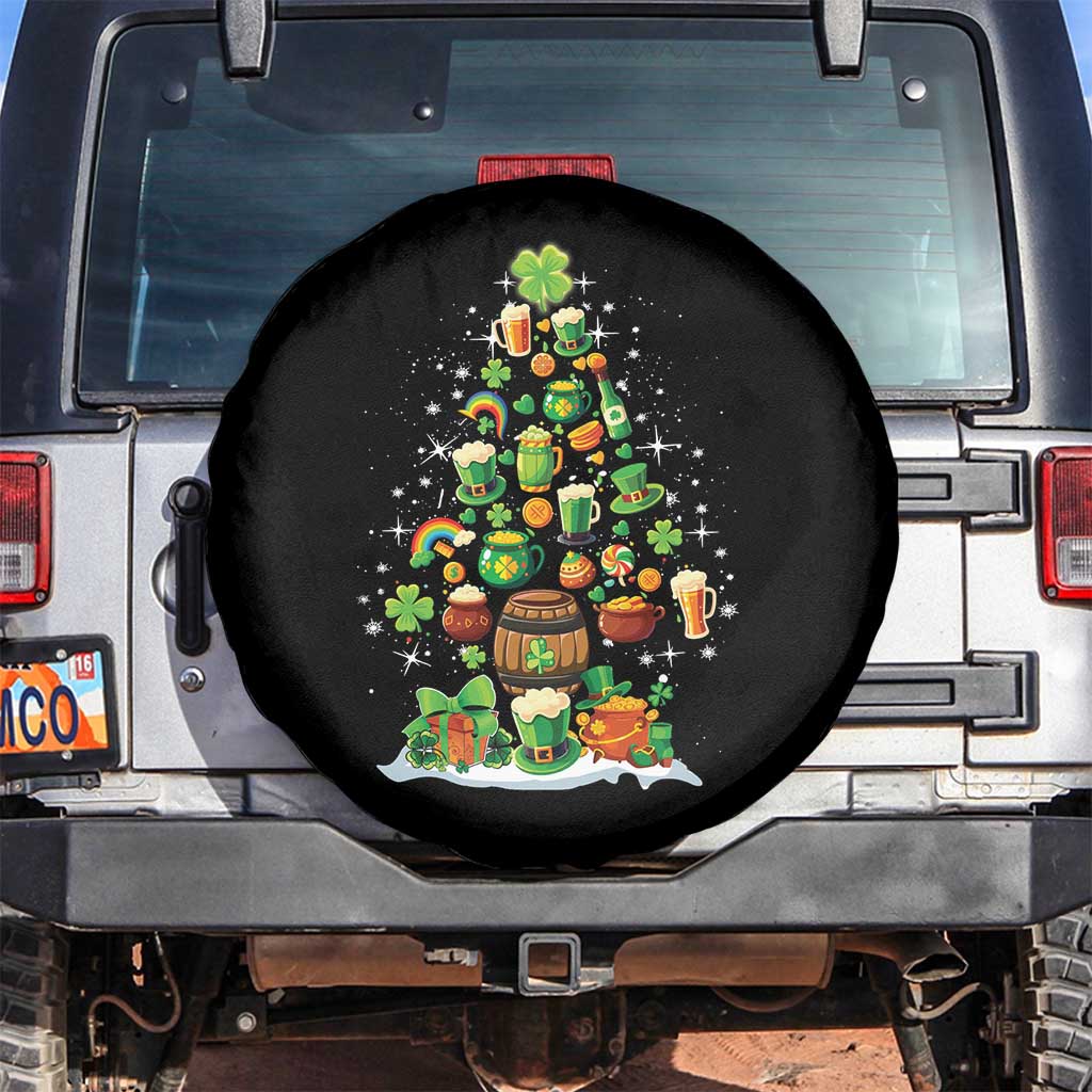 Merry Christmas Tree Irish Spare Tire Cover TS09 No hole Black Print Your Wear