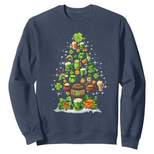 Merry Christmas Tree Irish Sweatshirt TS09 Navy Print Your Wear