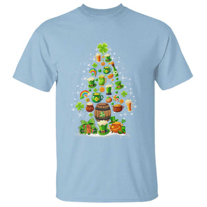 Merry Christmas Tree Irish T Shirt TS09 Light Blue Print Your Wear
