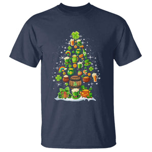 Merry Christmas Tree Irish T Shirt TS09 Navy Print Your Wear