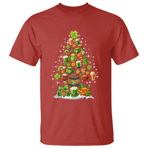 Merry Christmas Tree Irish T Shirt TS09 Red Print Your Wear