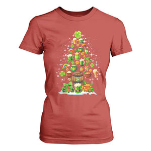 Merry Christmas Tree Irish T Shirt For Women TS09 Red Print Your Wear