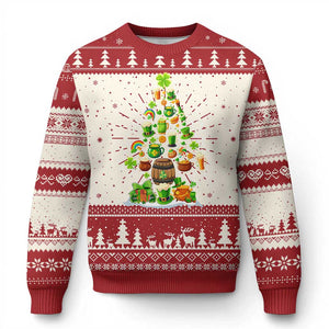 Merry Christmas Tree Irish Ugly Christmas Sweater TS09 Red Print Your Wear
