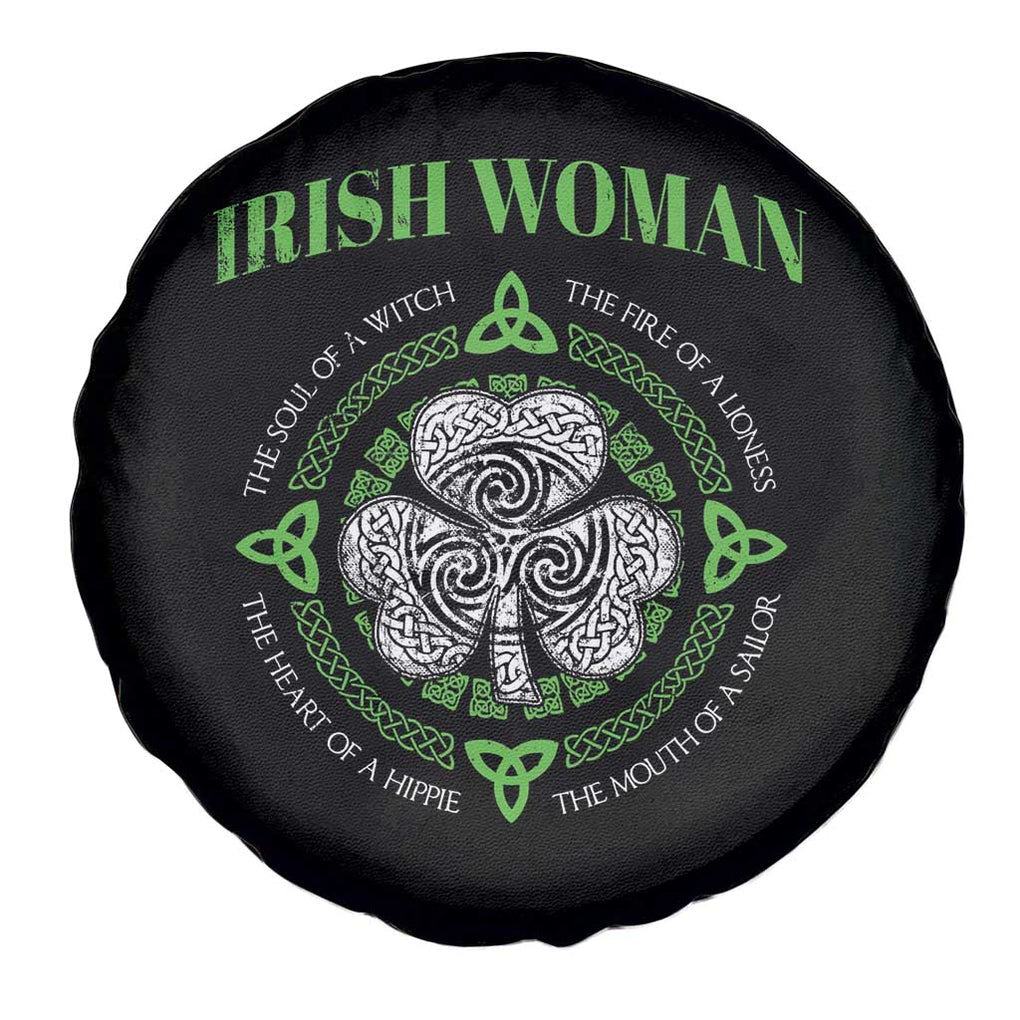 Irish Woman Pride Spare Tire Cover The Soul of A Witch Celtic Shamrock Feminist TS09 Print Your Wear