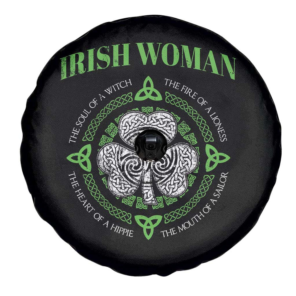 Irish Woman Pride Spare Tire Cover The Soul of A Witch Celtic Shamrock Feminist TS09 Print Your Wear