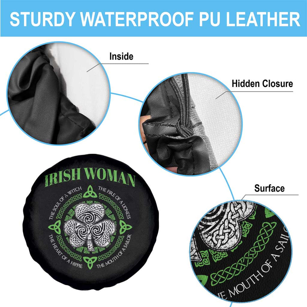 Irish Woman Pride Spare Tire Cover The Soul of A Witch Celtic Shamrock Feminist TS09 Print Your Wear