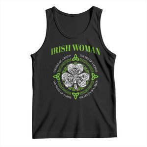 Irish Woman Pride Tank Top The Soul of A Witch Celtic Shamrock Feminist TS09 Black Print Your Wear
