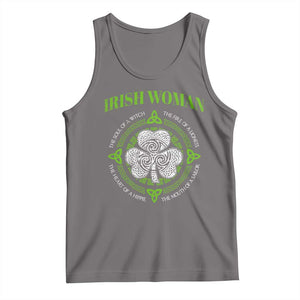 Irish Woman Pride Tank Top The Soul of A Witch Celtic Shamrock Feminist TS09 Deep Heather Print Your Wear