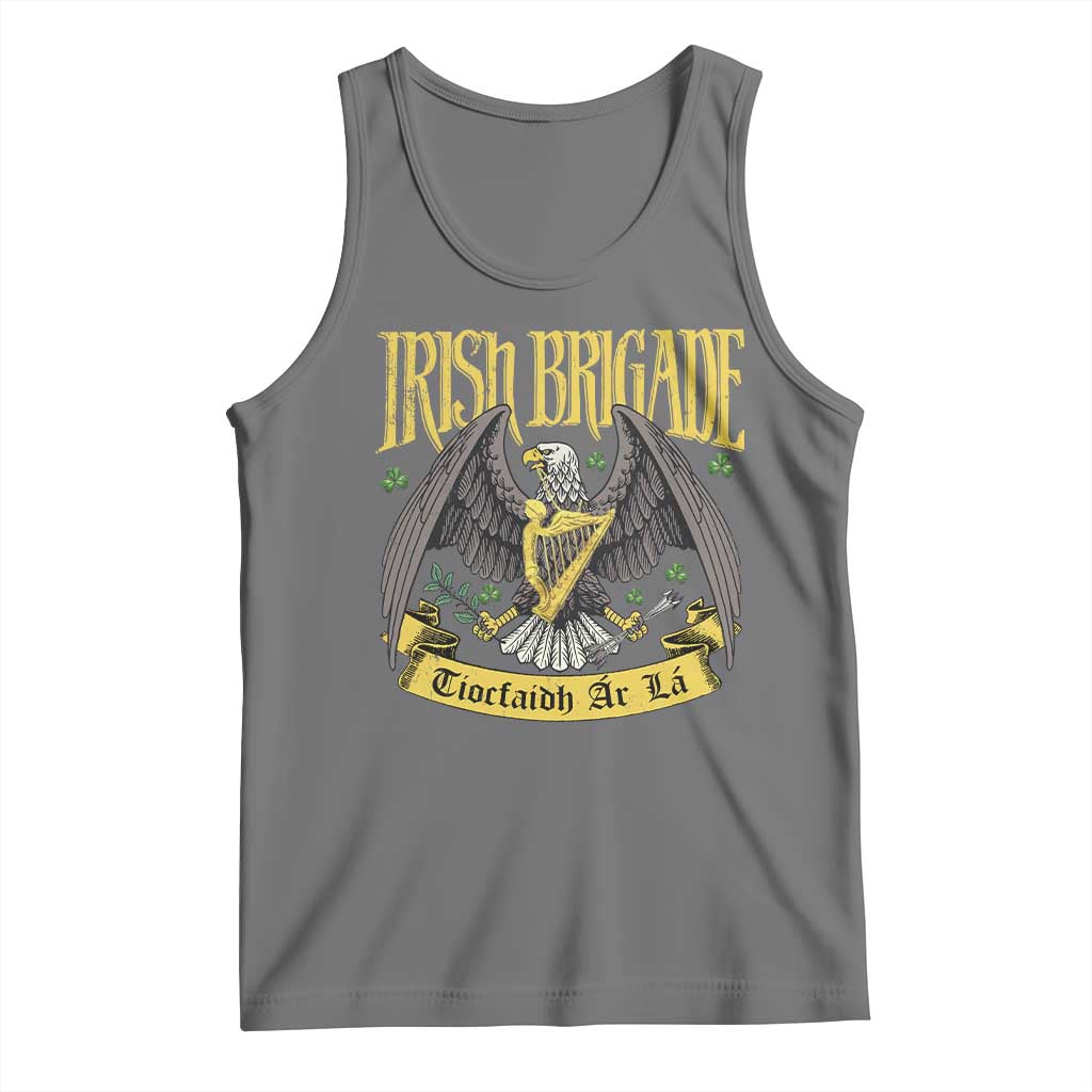 Irish Brigade Tank Top Tiocfaidh Ar La Eagle Patriotic TS09 Black Heather Print Your Wear