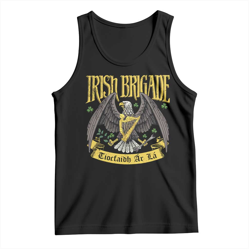 Irish Brigade Tank Top Tiocfaidh Ar La Eagle Patriotic TS09 Black Print Your Wear
