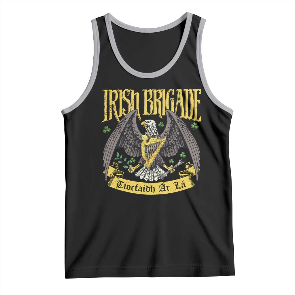 Irish Brigade Tank Top Tiocfaidh Ar La Eagle Patriotic TS09 Black Athletic Heather Print Your Wear
