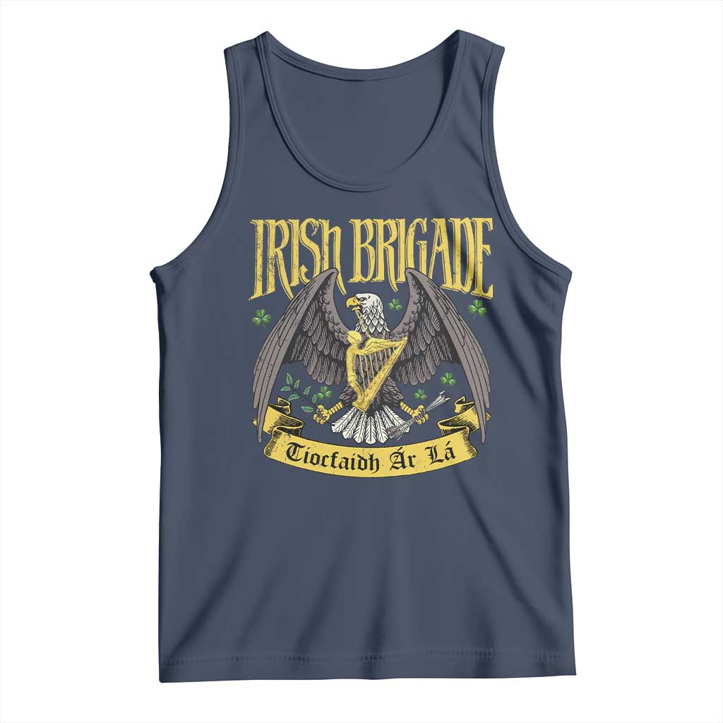 Irish Brigade Tank Top Tiocfaidh Ar La Eagle Patriotic TS09 Navy Print Your Wear