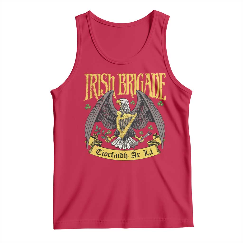 Irish Brigade Tank Top Tiocfaidh Ar La Eagle Patriotic TS09 Red Print Your Wear