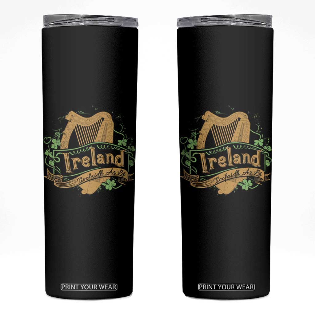 Irish Brigade Skinny Tumbler Tiocfaidh Ar La Coat Of Arms Kingdom Ireland TS09 Black Print Your Wear