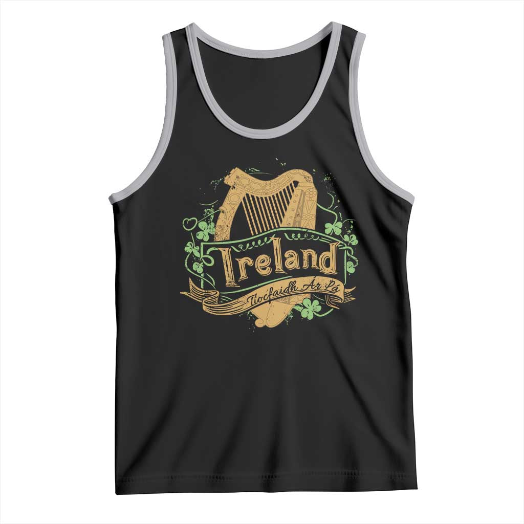 Irish Brigade Tank Top Tiocfaidh Ar La Coat Of Arms Kingdom Ireland TS09 Black Athletic Heather Print Your Wear