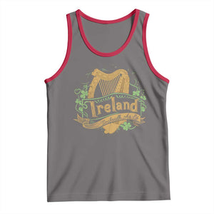 Irish Brigade Tank Top Tiocfaidh Ar La Coat Of Arms Kingdom Ireland TS09 Deep Heather Red Print Your Wear
