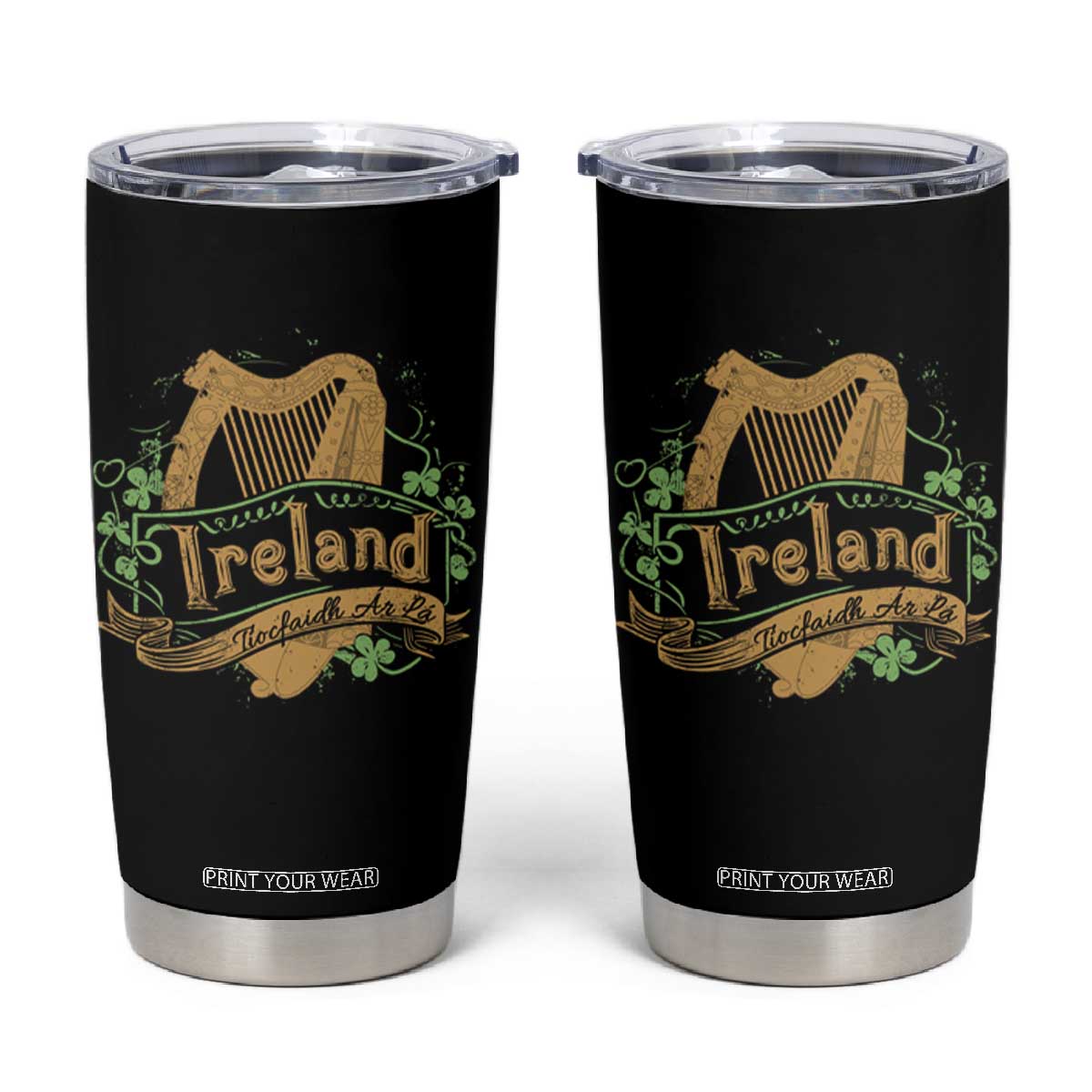 Irish Brigade Tumbler Cup Tiocfaidh Ar La Coat Of Arms Kingdom Ireland TS09 Black Print Your Wear