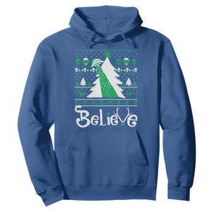 Funny Xmas UFO Believe Hoodie TS09 Royal Blue Print Your Wear