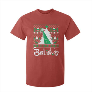 Funny Xmas UFO Believe T Shirt For Kid TS09 Red Print Your Wear