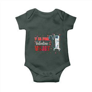 Valentine's Day Baby Onesie V Is For Vent Respiratory Therapist Nurse Healthcare Worker TS09 Print Your Wear