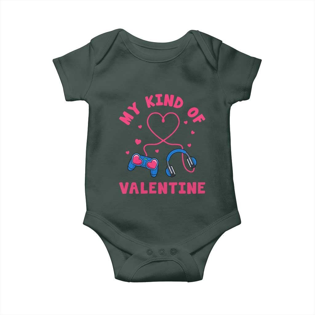 Valentine's Day Baby Onesie My Kind Of Valentine Gaming Gamer Men Boy Kid TS09 Print Your Wear