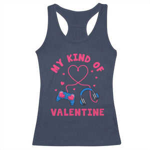 Valentine's Day Racerback Tank Top My Kind Of Valentine Gaming Gamer Men Boy Kid TS09 Navy Print Your Wear