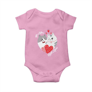 Valentine's Day Funny Cat Lover Baby Onesie Be Mine Right Meow TS09 Light Pink Print Your Wear