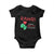 Valentine's Day Baby Onesie Rawr Means Love You in Dinosaur Cute Heart Ballon TS09 Black Print Your Wear