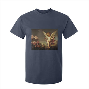 Valentine's Day T Shirt For Kid Cupid Cherubs Art Valentine Angel Rose Garden Aesthetic TS09 Navy Print Your Wear