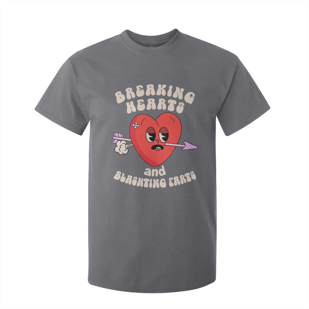 Valentine's Day T Shirt For Kid Breaking Hearts And Blasting Farts TS09 Charcoal Print Your Wear