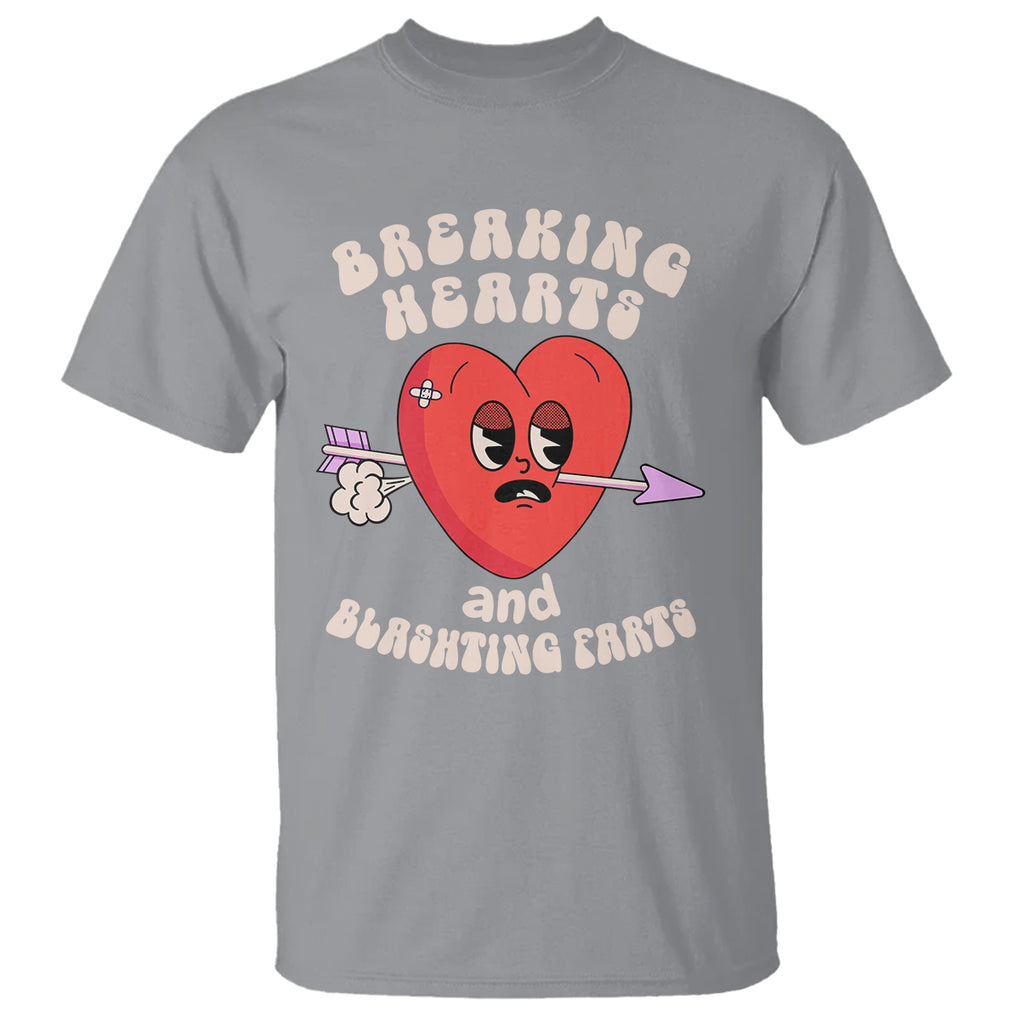 Valentine's Day T Shirt Breaking Hearts And Blasting Farts TS09 Sport Gray Printyourwear