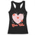 Valentine's Day Racerback Tank Top Love Always Wins Funny Heart Tic Tac Toe TS09 Black Print Your Wear