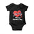 Happy Valentine's Day Cute Heart Bae Funny Salting Hearts Baby Onesie TS09 Black Print Your Wear