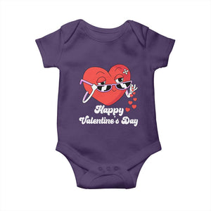 Happy Valentine's Day Cute Heart Bae Funny Salting Hearts Baby Onesie TS09 Purple Print Your Wear