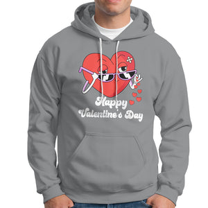 Happy Valentine's Day Cute Heart Bae Funny Salting Hearts Hoodie TS09 Sport Gray Printyourwear