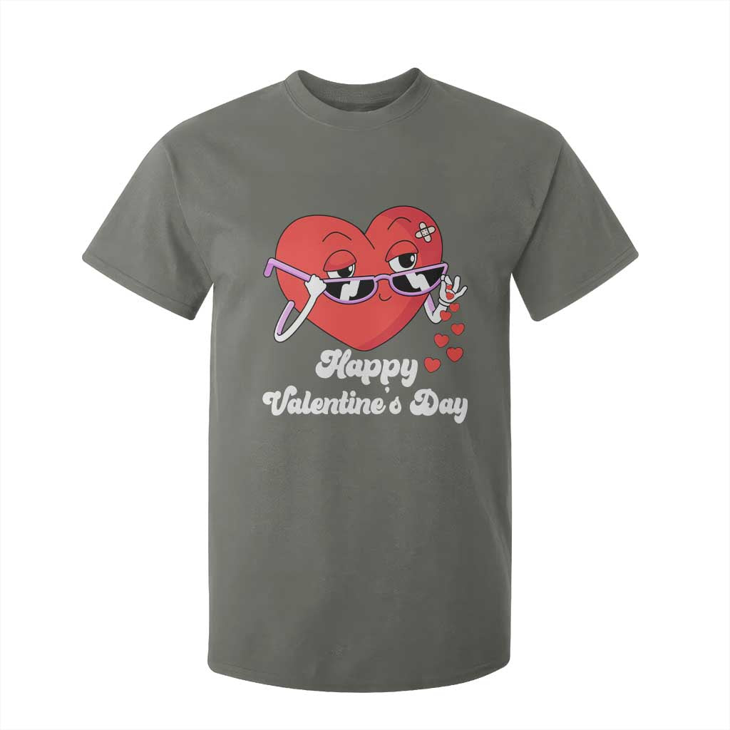 Happy Valentine's Day Cute Heart Bae Funny Salting Hearts T Shirt For Kid TS09 Military Green Print Your Wear