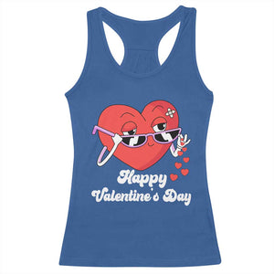 Happy Valentine's Day Cute Heart Bae Funny Salting Hearts Racerback Tank Top TS09 Royal Blue Print Your Wear