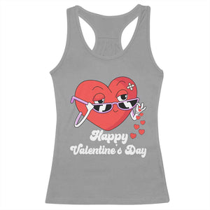 Happy Valentine's Day Cute Heart Bae Funny Salting Hearts Racerback Tank Top TS09 Sport Gray Print Your Wear