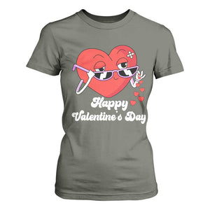 Happy Valentine's Day Cute Heart Bae Funny Salting Hearts T Shirt For Women TS09 Military Green Print Your Wear
