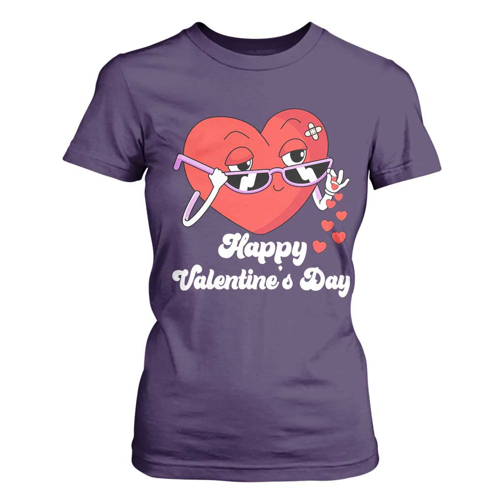 Happy Valentine's Day Cute Heart Bae Funny Salting Hearts T Shirt For Women TS09 Purple Print Your Wear