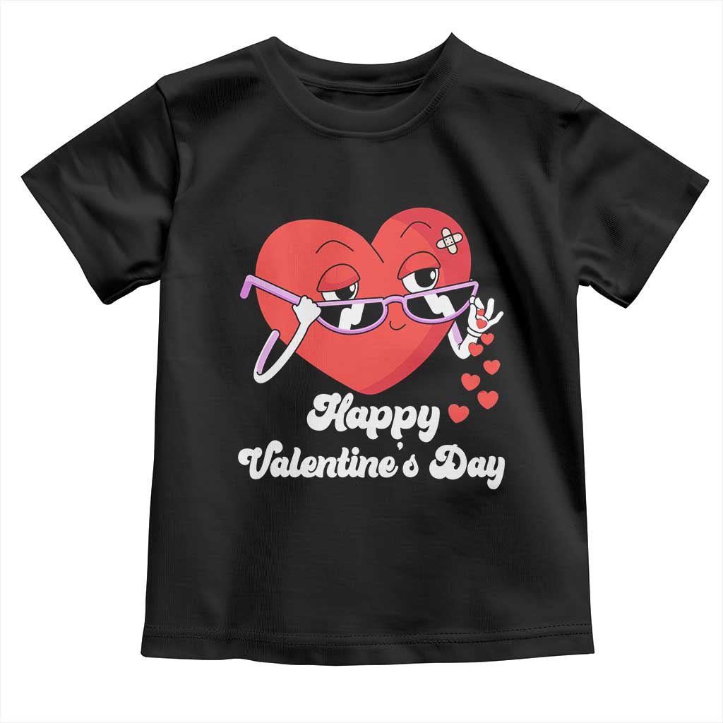 Happy Valentine's Day Cute Heart Bae Funny Salting Hearts Toddler T Shirt TS09 Black Print Your Wear