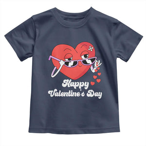 Happy Valentine's Day Cute Heart Bae Funny Salting Hearts Toddler T Shirt TS09 Navy Print Your Wear