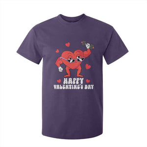 Happy Valentine's Day Gymer Heart Weightlifting Funny Deadlift Fitness T Shirt For Kid TS09 Purple Print Your Wear
