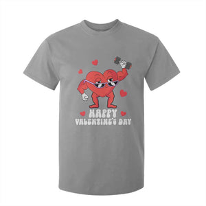 Happy Valentine's Day Gymer Heart Weightlifting Funny Deadlift Fitness T Shirt For Kid TS09 Sport Gray Print Your Wear