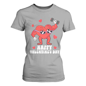 Happy Valentine's Day Gymer Heart Weightlifting Funny Deadlift Fitness T Shirt For Women TS09 Sport Gray Print Your Wear